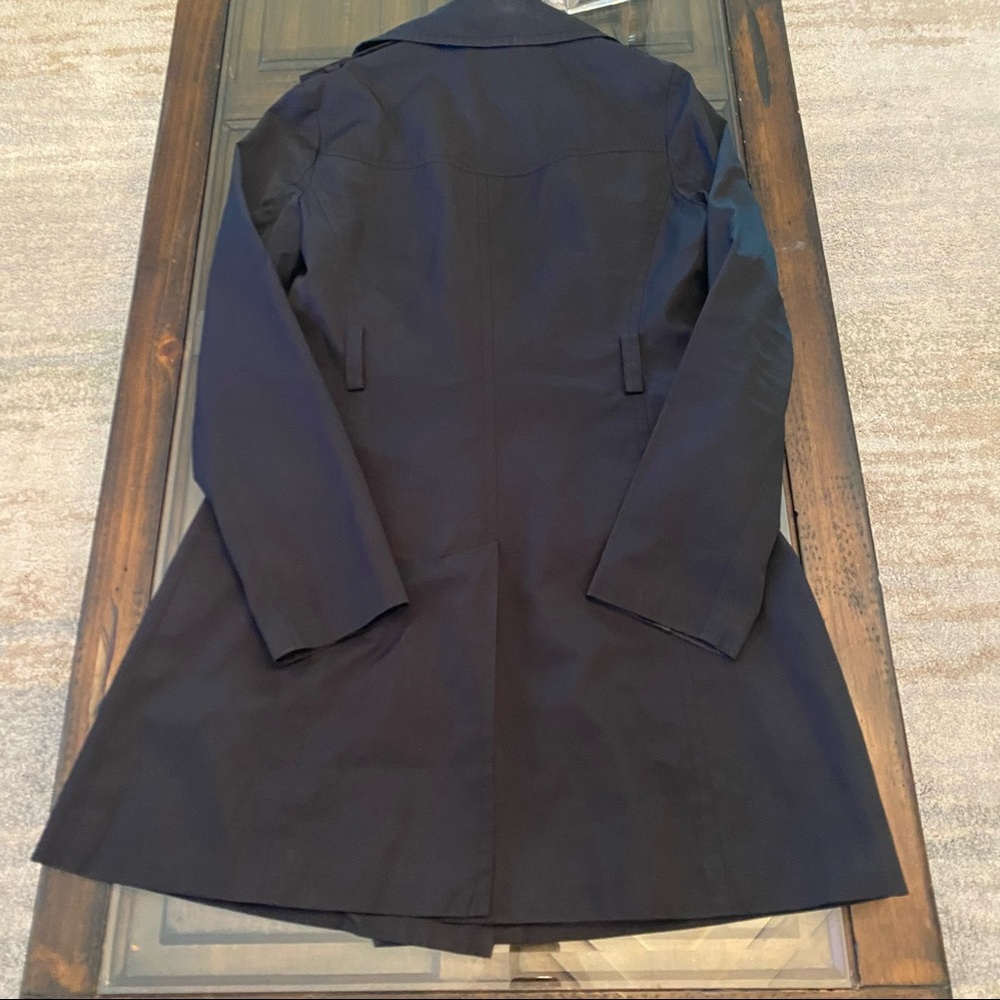 Express Double Breasted Black Trench Coat - Picture 8 of 12